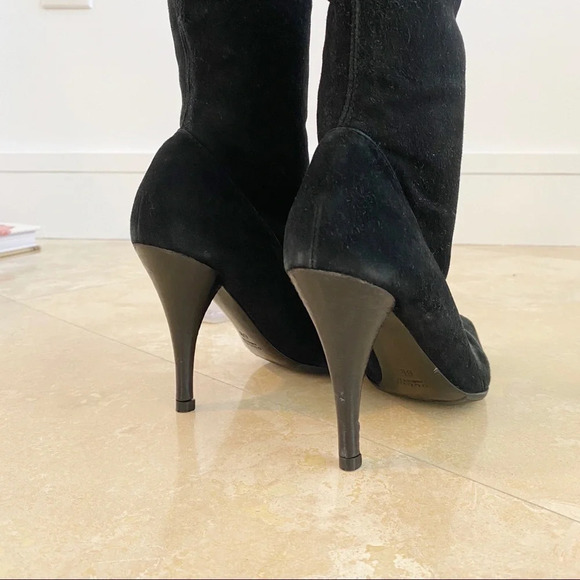 Vintage Gucci Suede Sock Boot Knee High Pull on 6 - Picture 10 of 11